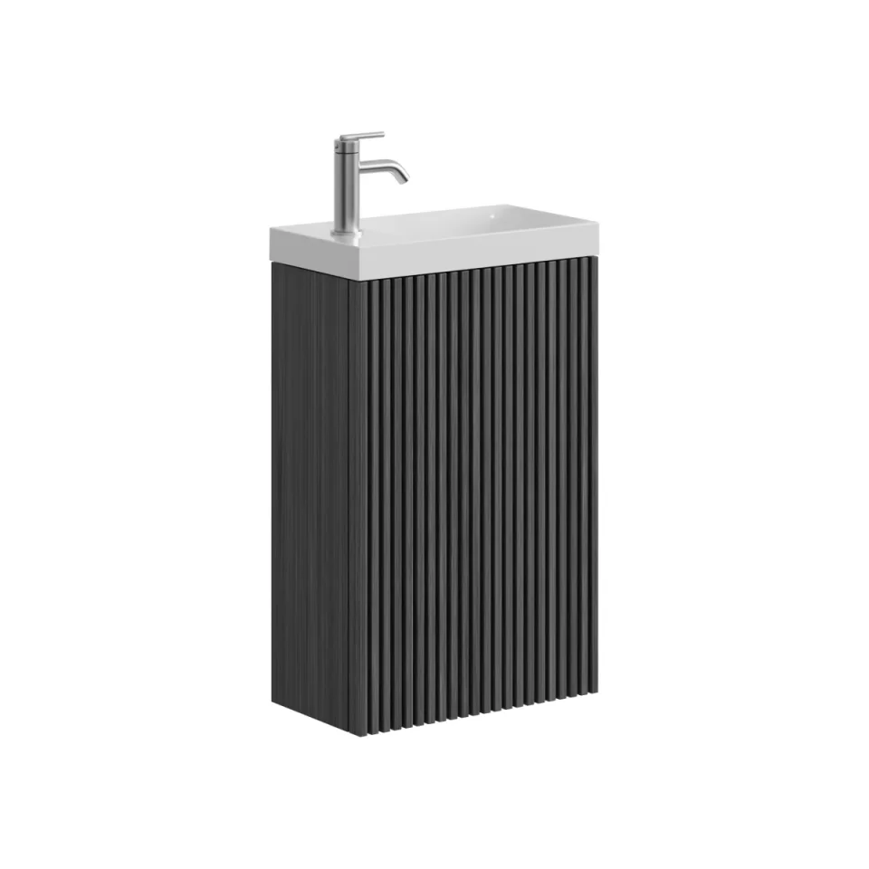 Crosswater Limit 400mm Cloakroom Wall Hung Door Unit Steelwood product image - Image 1