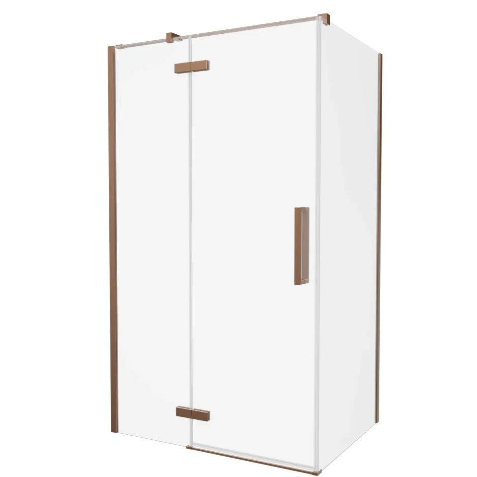 Crosswater Asura 800mm Side Panel for Soft Close Hinged Door Brushed bronze product image - Image 1