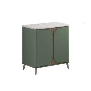 Crosswater Tamobour 800mm Floorstanding Vanity With Doors Sage Green