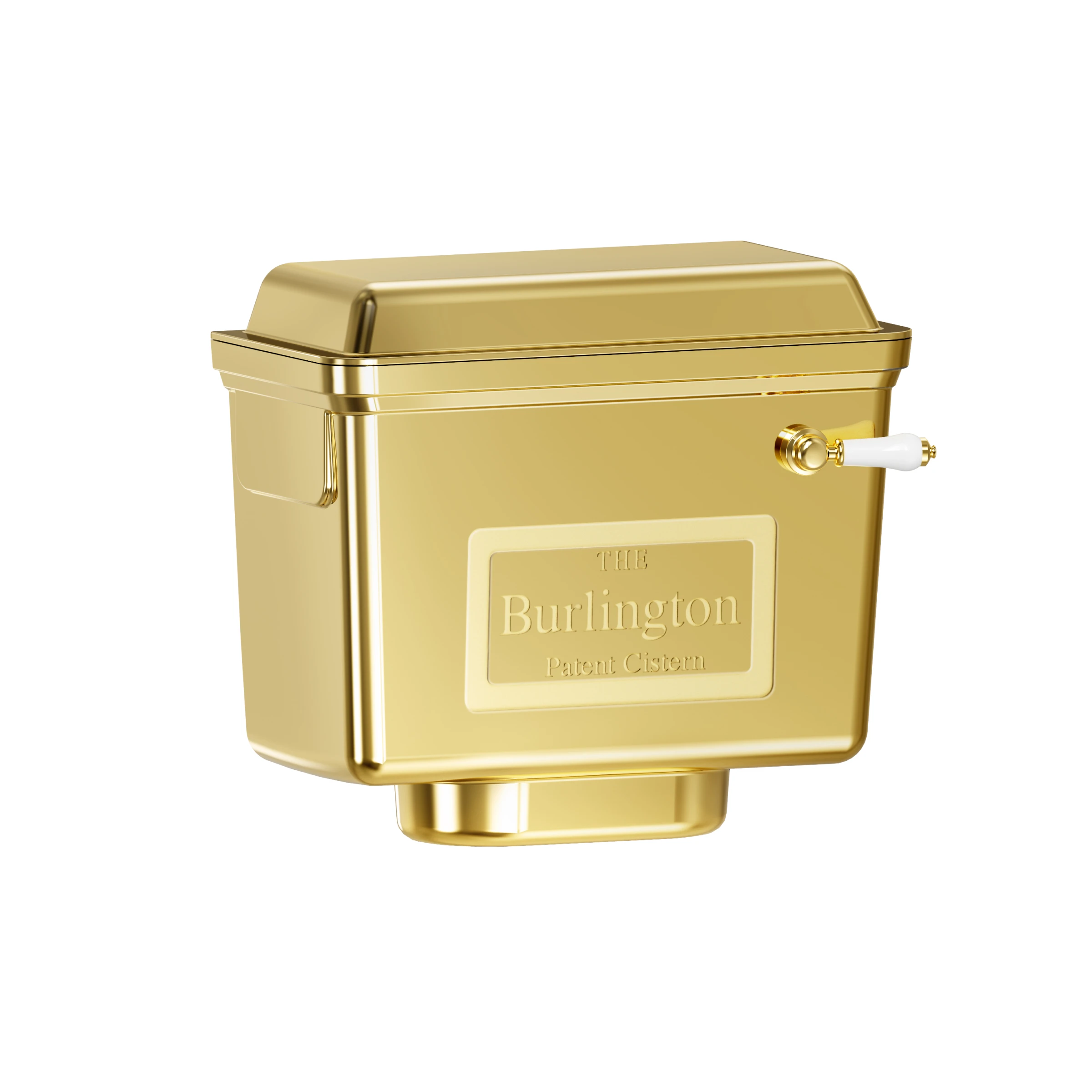 Burlington Gold Aluminium Low Level & Medium Level Cistern Including Lever Cistern Fittings