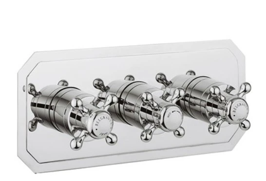 Crosswater Belgravia 3 Handle Trimset (must be paired with WLBP2001RC_V2) Chrome Crosshead