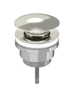 Saneux Universal Basin Waste, Slotted & Unslotted - Brushed Nickel