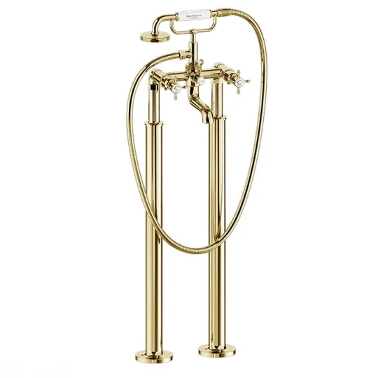 Burlington Guild Bath Stand Pipes Gold detail view - Image 2