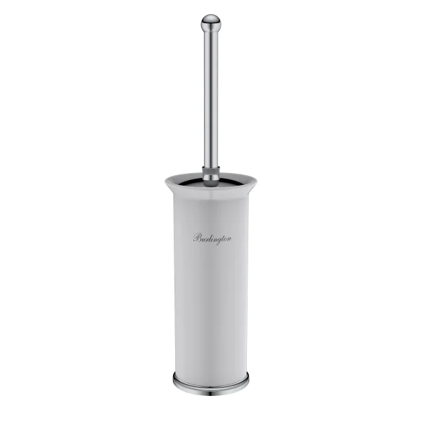 Burlington Freestanding Toilet Brush Holder Chrome