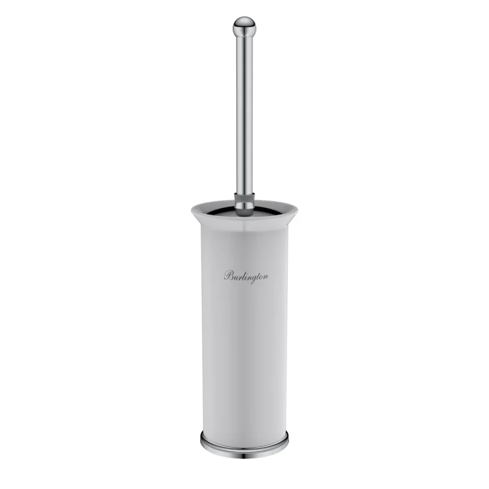 Burlington Freestanding Toilet Brush Holder Chrome product image - Image 1