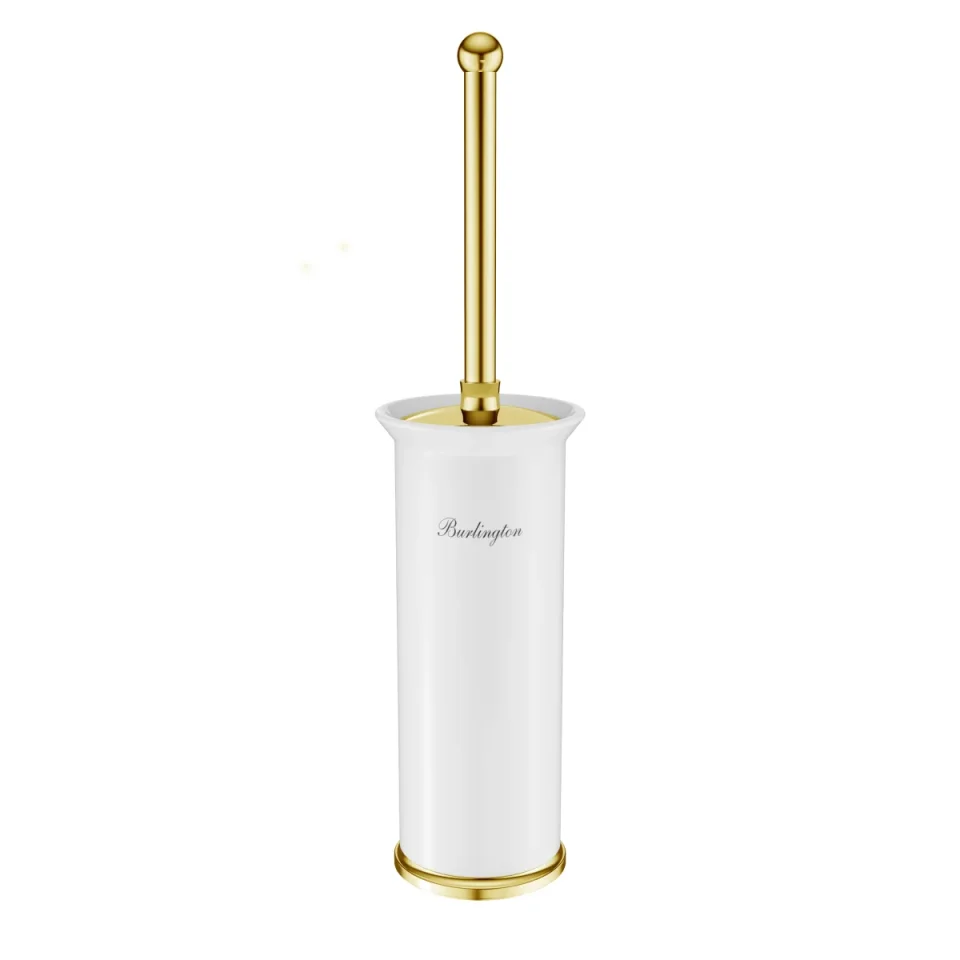 Burlington Freestanding Toilet Brush Holder Gold product image - Image 1