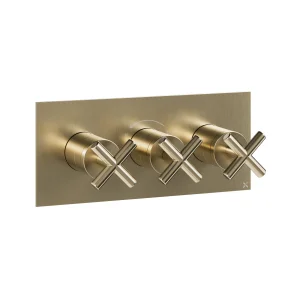 Crosswater MPRO Crosshead 3 Handle Trimset (must be paired with WLBP2001R or WLBP3001R_V2) Brushed Brass