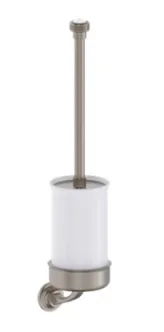 Burlington Guild Toilet Brush Holder Brushed Nickel detail view - Image 2