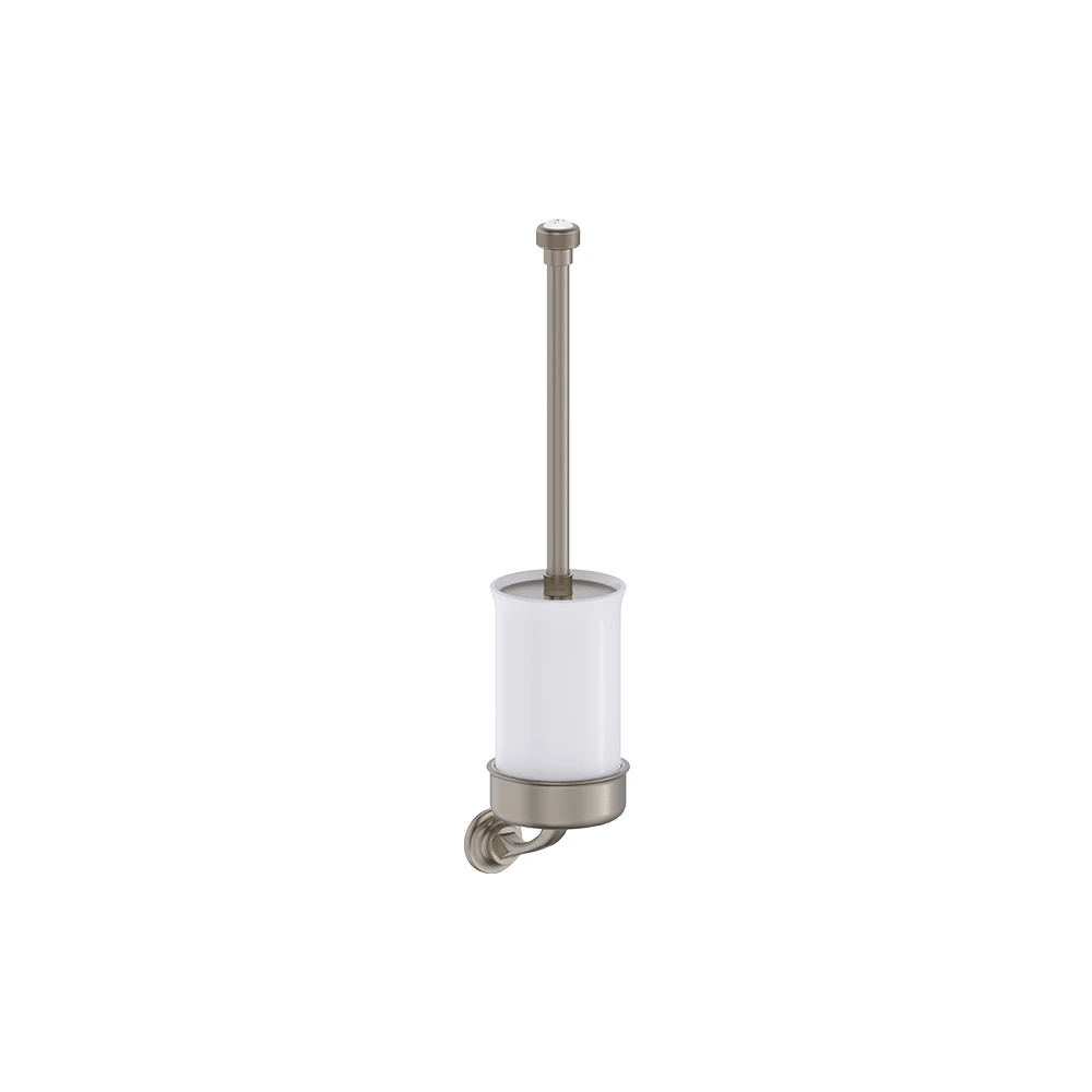 Burlington Guild Toilet Brush Holder Brushed Nickel