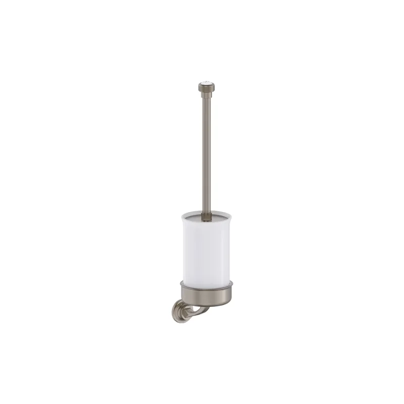 Burlington Guild Toilet Brush Holder Brushed Nickel product image - Image 1