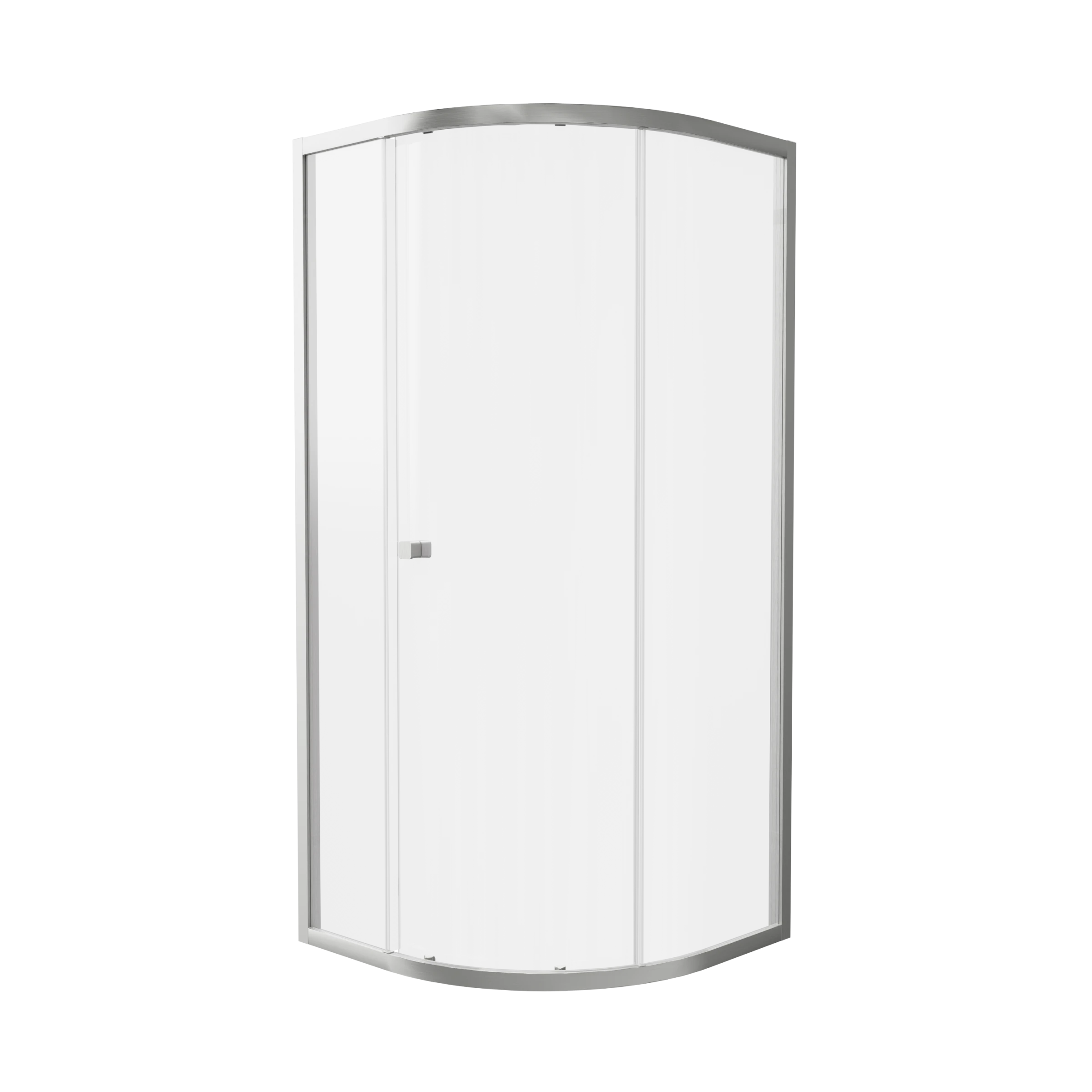 Crosswater Clear 6 Quadrant Single Door 800 Box B Brushed Nickel