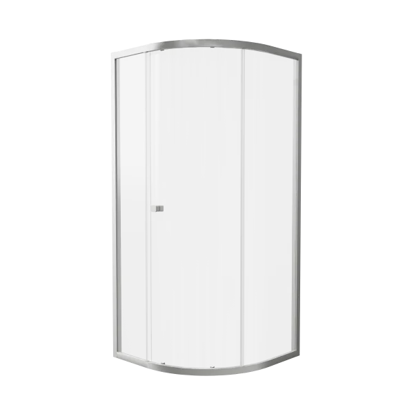 Crosswater Clear 6 Quadrant Single Door 800 Box B Brushed Nickel