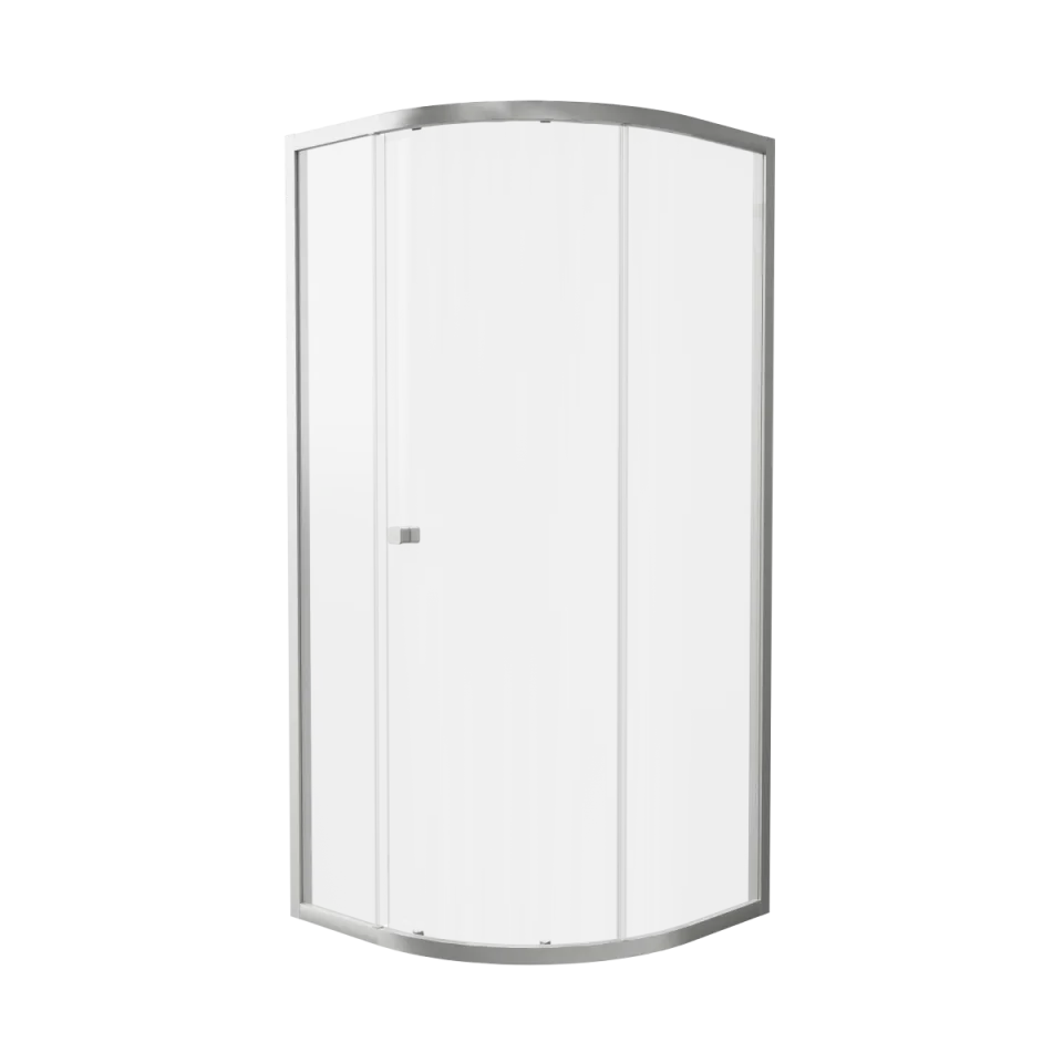 Crosswater Clear 6 Quadrant Single Door 800 Box B Brushed Nickel product image - Image 1