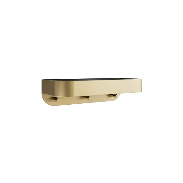 Crosswater Shower Basket Wall Mounted Black Insert Brushed Brass