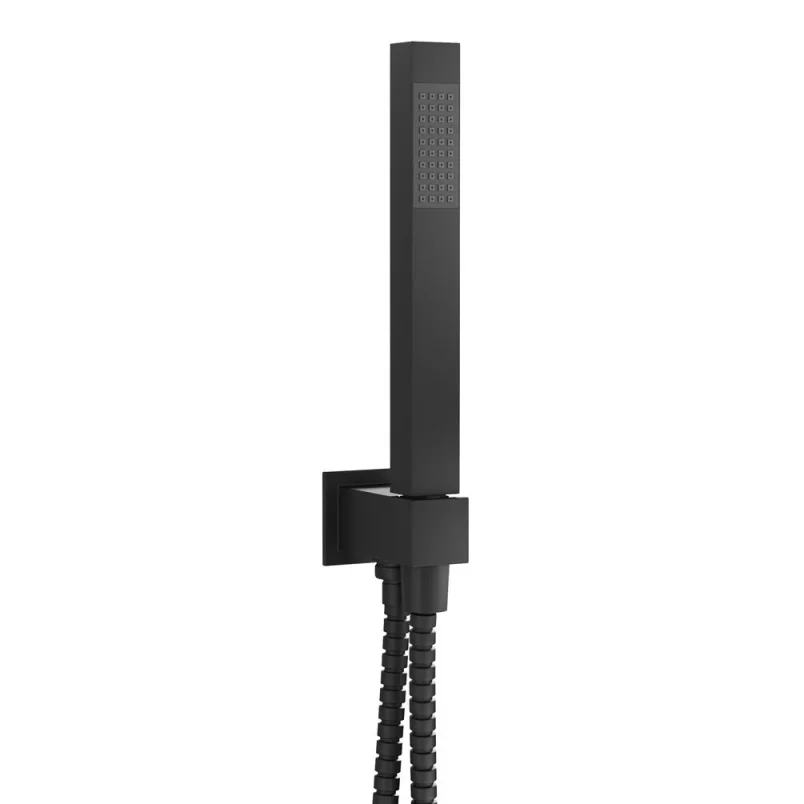 Crosswater Square Designer Shower Kit Matt Black detail view - Image 2