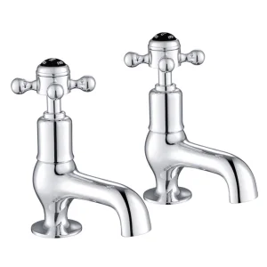 Just Taps Grosvenor Cross Cloakroom Basin Taps Matt Black