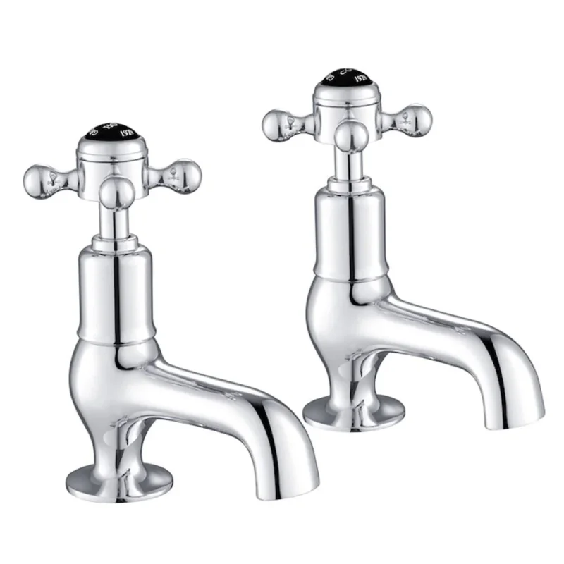 Just Taps Grosvenor Cross Cloakroom Basin Taps Matt Black product image - Image 1