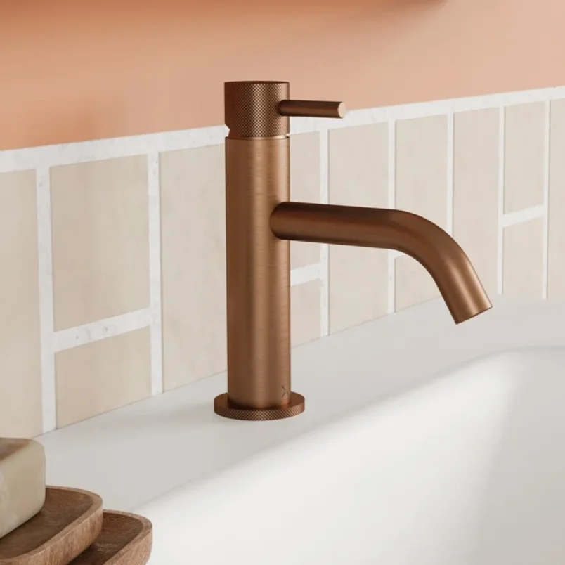 Crosswater MPRO Knurled Basin Monobloc Brushed Bronze detail view - Image 3