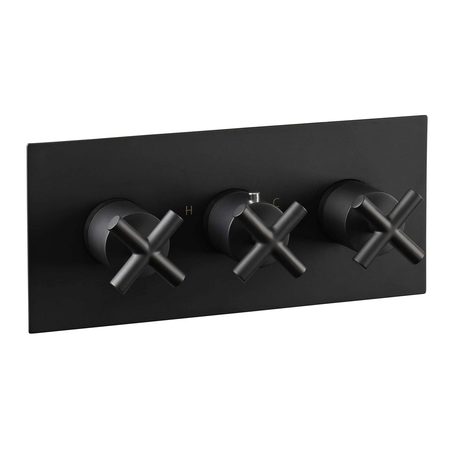 Just Taps Solex Concealed 3 Option Horizontal Valve Matt Black