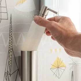 Crosswater MPRO Wall Soap Dispenser Chrome detail view - Image 2