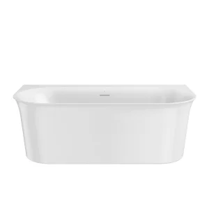 Crosswater Cursa Back to Wall Bath with Overflow and Waste 1700 x 800mm Gloss White