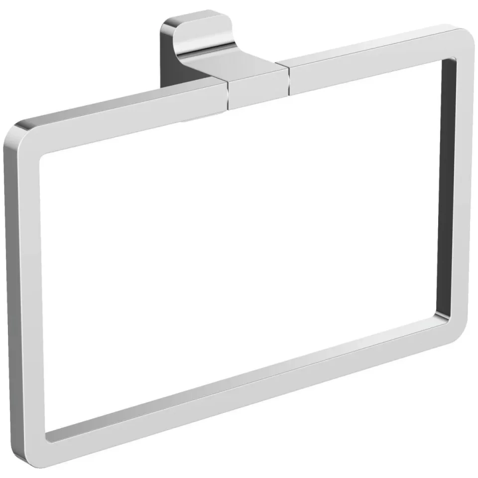Crosswater Rotar Towel Ring Chrome detail view - Image 2