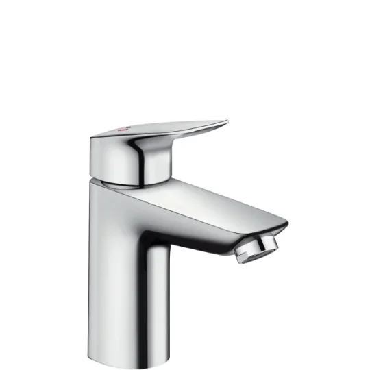 Hansgrohe Logis Single Lever Basin Mixer 100 Coolstart With Pop-up Waste Chrome detail view - Image 2