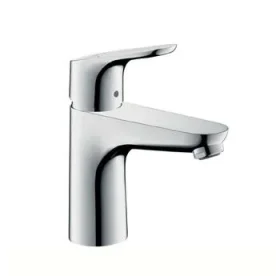 Hansgrohe Focus Single Lever Basin Mixer 100 Without Waste Chrome detail view - Image 2
