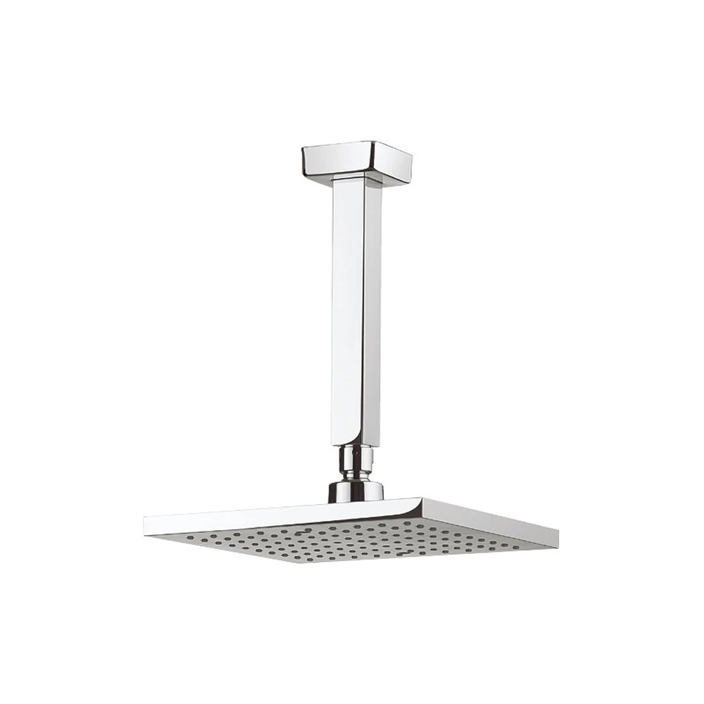 Crosswater Planet Fixed Head 200mm & Ceiling Arm Square Chrome