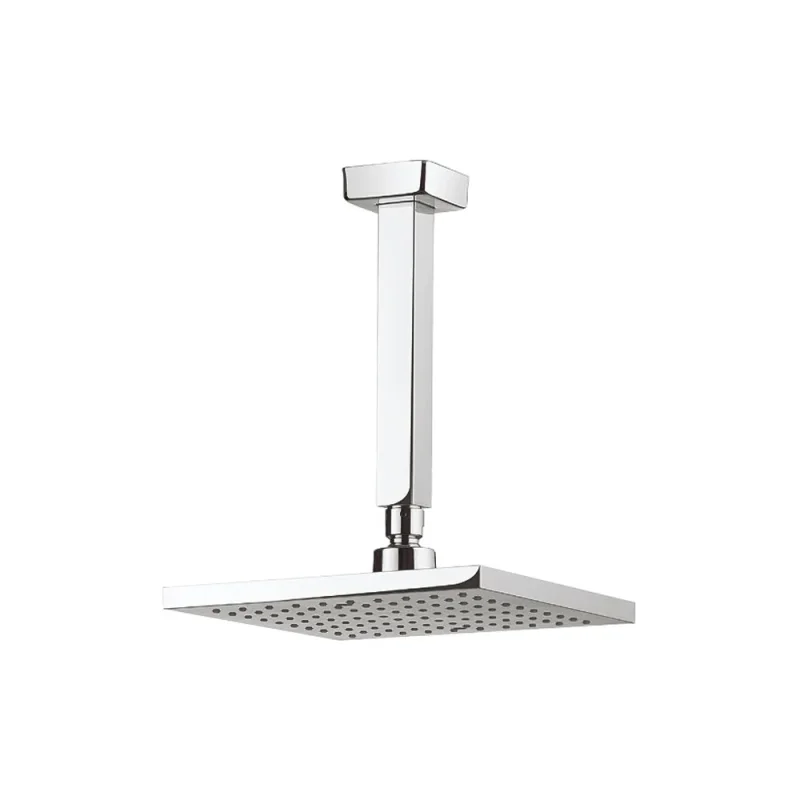 Crosswater Planet Fixed Head 200mm & Ceiling Arm Square Chrome product image - Image 1