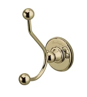 Burlington Double Robe Hook Gold detail view - Image 2