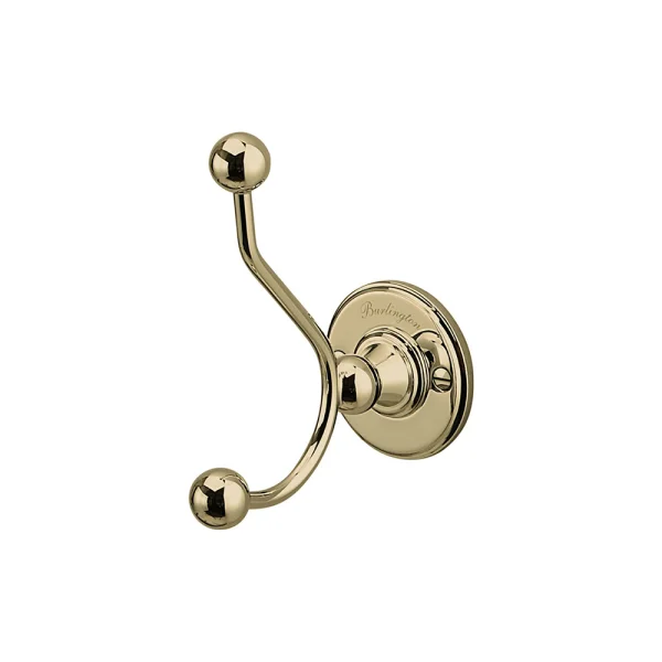 Burlington Double Robe Hook Gold
