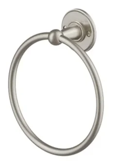 Burlington Towel Ring Brushed Nickel detail view - Image 2
