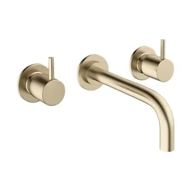 Crosswater MPRO Basin 3 Hole Trim Set Brushed Brass detail view - Image 2
