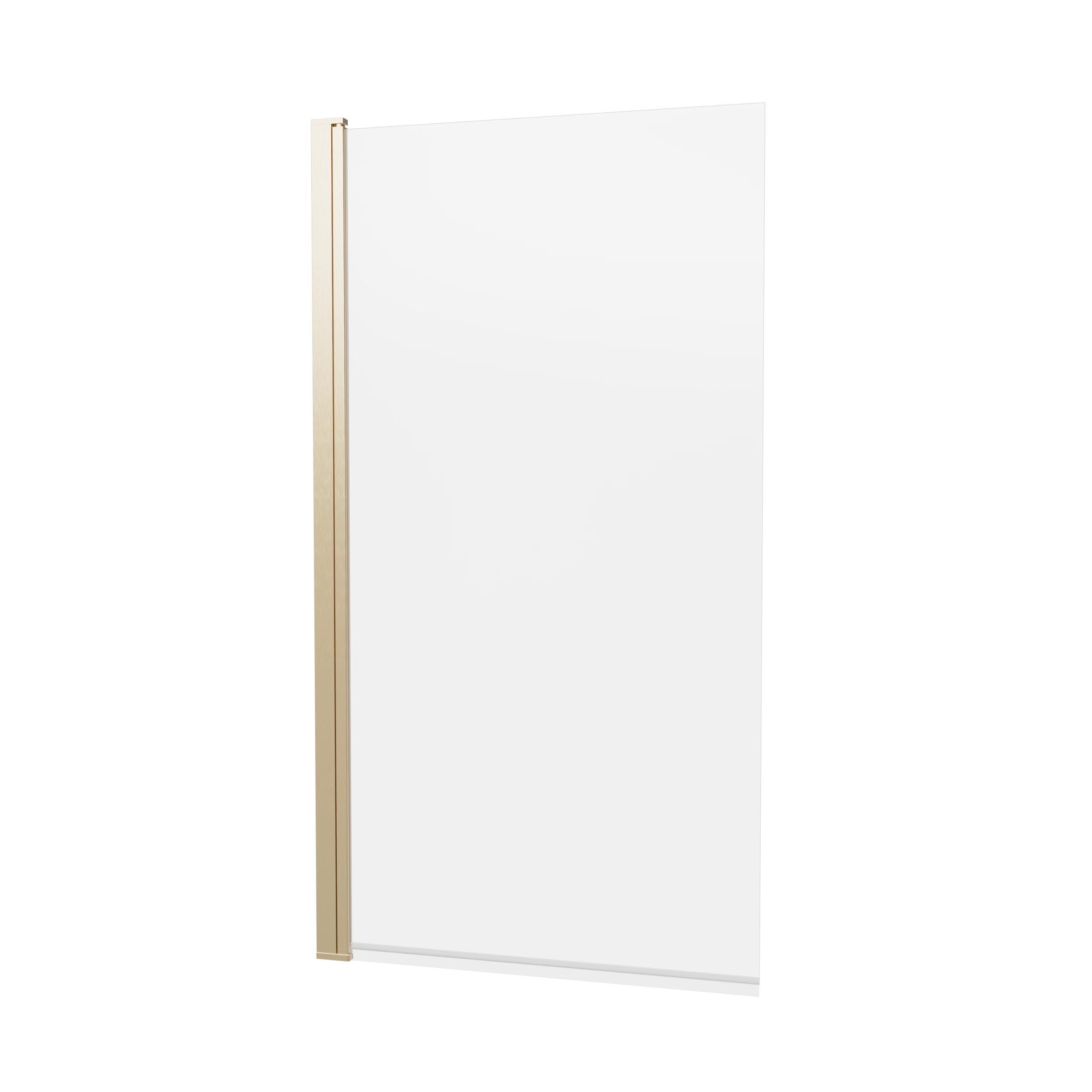 Britton Hoxton 6 Hinged Bath Screen 800 Brushed Brass
