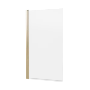 Britton Hoxton 6 Hinged Bath Screen 800 Brushed Brass