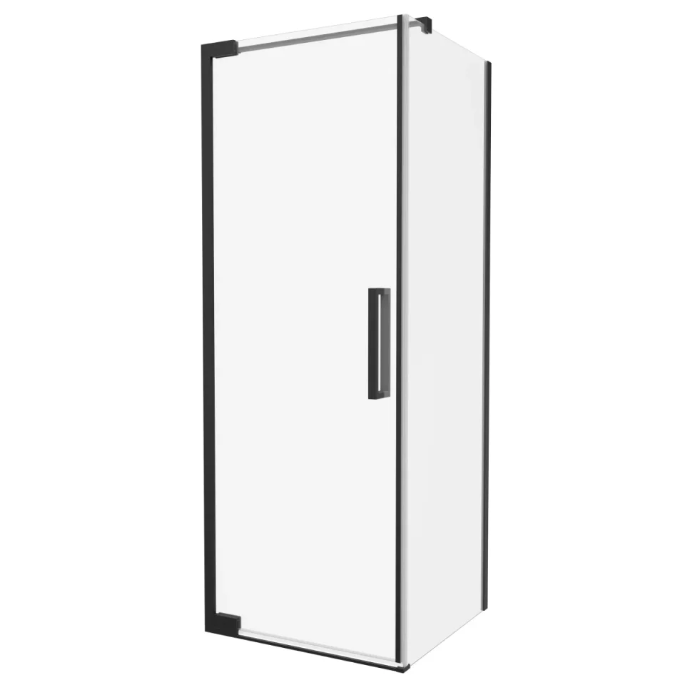 Crosswater Asura 8mm Side Panel for Hinged Door 760 Matt Black product image - Image 1