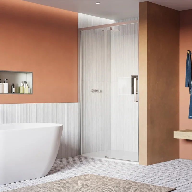 Crosswater Asura 8mm Sliding Door B 1500 Moving Door Chrome product image - Image 1