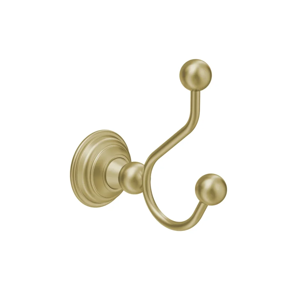Crosswater Belgravia Double Robe Hook Brushed Brass product image - Image 1