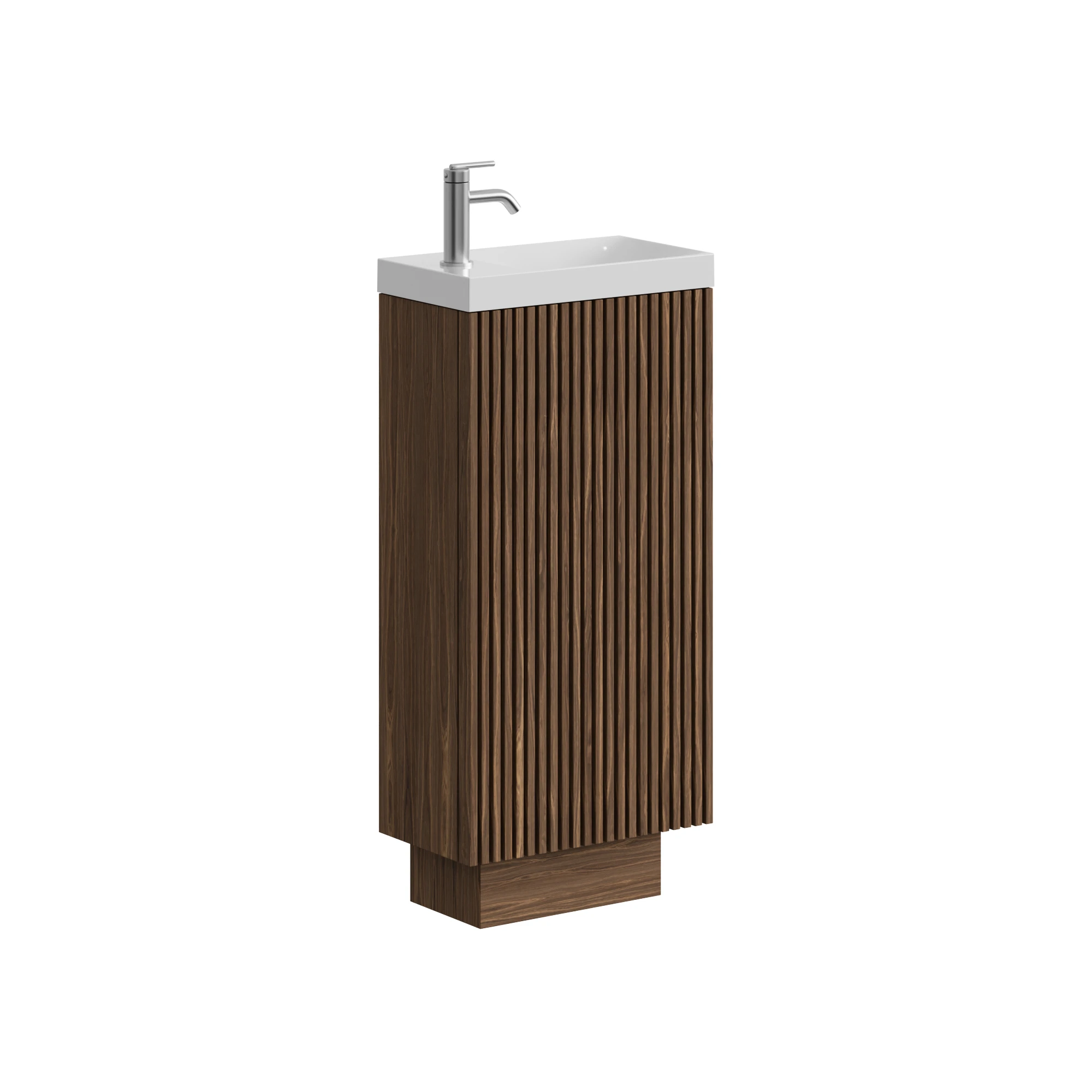 Crosswater Limit 400mm Cloakroom Floorstanding Door Unit Royal Walnut