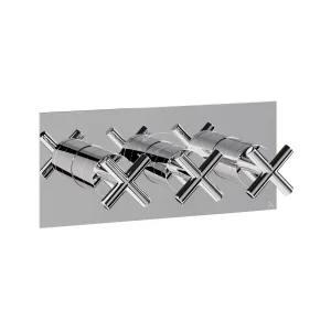 Crosswater MPRO Crosshead 3 Handle Trimset (must be paired with WLBP2001RC_V2 or WLBP3001RC_V2) Chrome