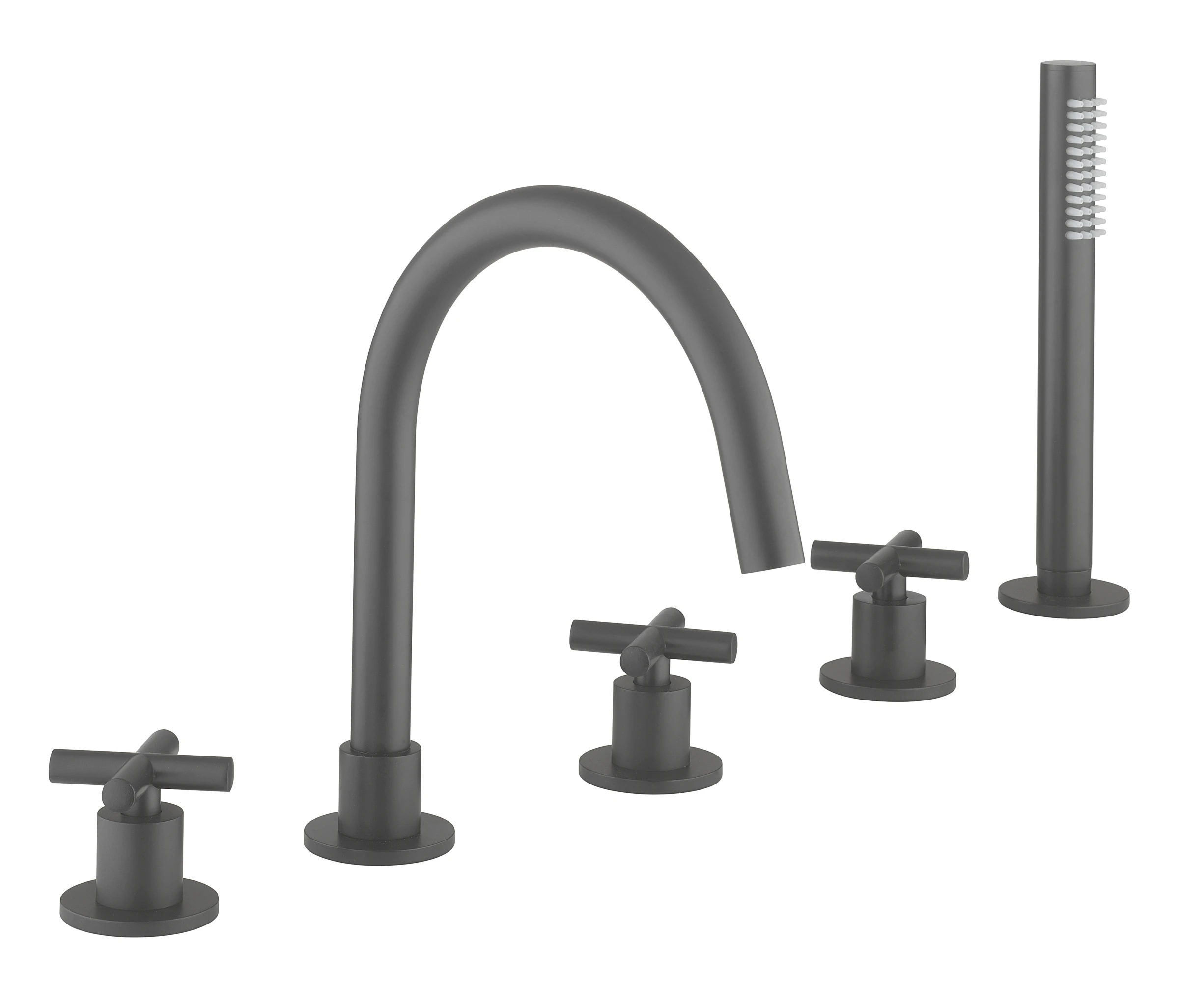 Crosswater MPRO Crosshead 5 Hole Bath Shower Mixer with Kit Slate