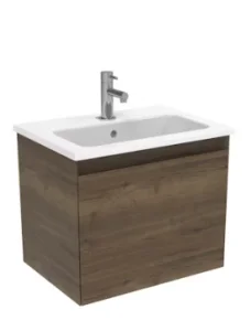 Saneux Uni 50cm 1 Drawer Wall Mounted Unit - English Oak
