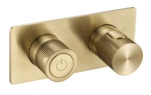 Just Taps Evo Thermostatic Concealed Push Button 3 Outlet Shower Valve