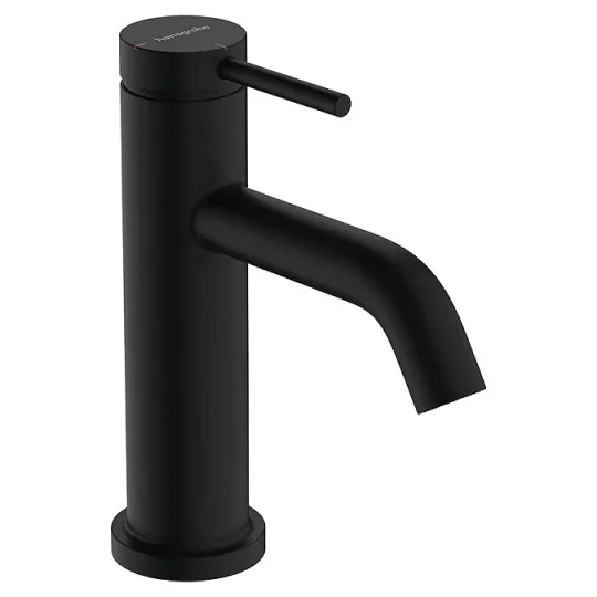Hansgrohe Tecturis S Single Lever Basin Mixer 80 Coolstart Ecosmart+ Without Waste Set Matt Black product image - Image 1