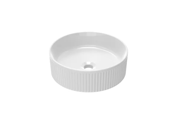 Saneux Sienna 37cm Round Fluted Countertop Washbasin