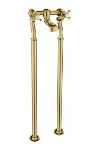 Just Taps Grosvenor Cross Freestanding Bath Filler Light Gold
