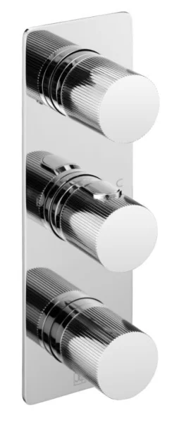 Just Taps Evo Thermostatic Concealed 3 Outlet Shower Valve Chrome