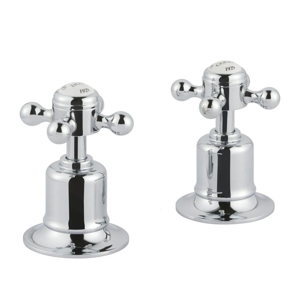 Just Taps Grosvenor Cross Panel Valves Chrome
