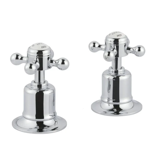 Just Taps Grosvenor Cross Panel Valves Chrome